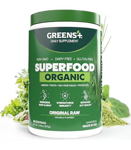 Amazon.com: Genuine Health Greens + Extra Energy Superfood Powder